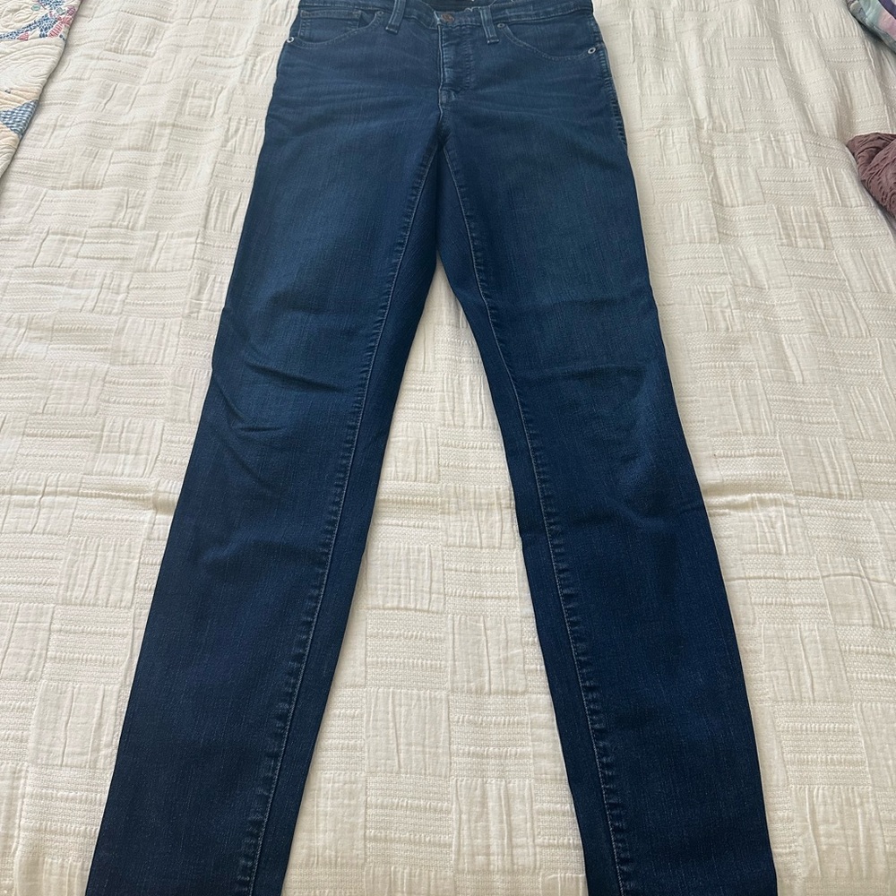 Madewell High Rise Dark Blue Skinny Jeans